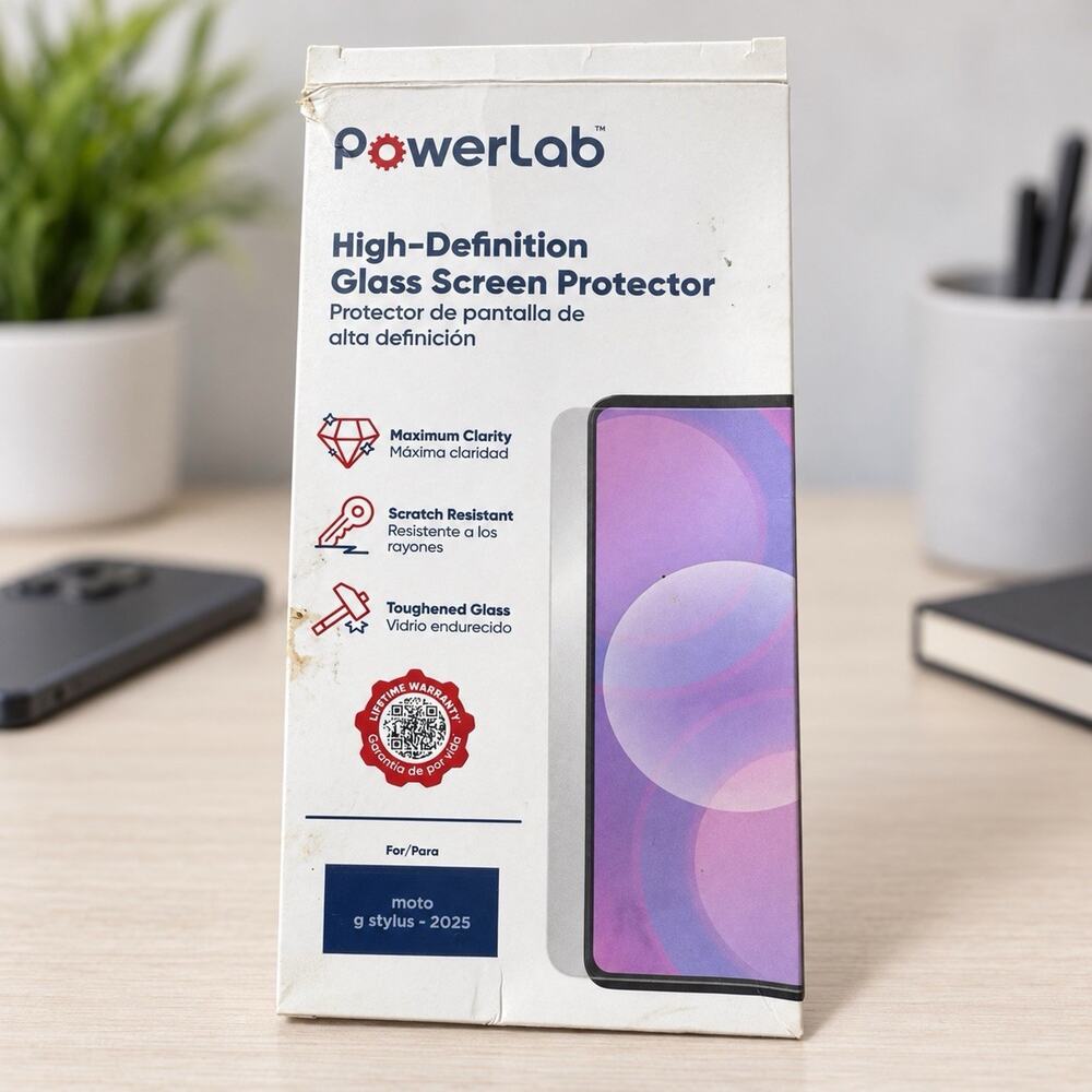 PowerLab Glass Screen Protector Moto G Stylus 2025 Tempered Clear 85404VRP